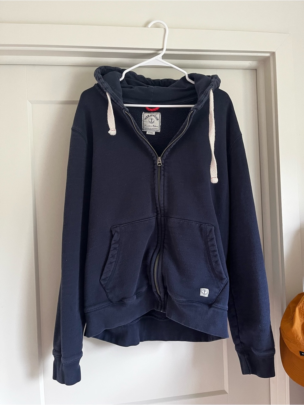 Iron & Resin Navy Zip-Up Hoodie